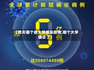 【昨天哪个省大学感染疫情,哪个大学确诊了】