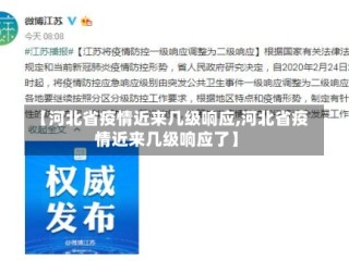 【河北省疫情近来几级响应,河北省疫情近来几级响应了】