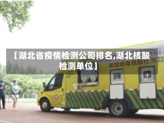 【湖北省疫情检测公司排名,湖北核酸检测单位】