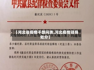 【河北省疫情干部问责,河北疫情领导处分】