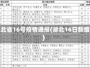 湖北省16号疫情通报(湖北16日新增)