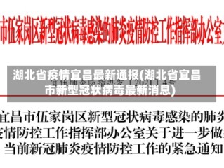 湖北省疫情宜昌最新通报(湖北省宜昌市新型冠状病毒最新消息)