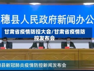 甘肃省疫情防控大会/甘肃省疫情防控发布会