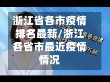 浙江省各市疫情排名最新/浙江各省市最近疫情情况