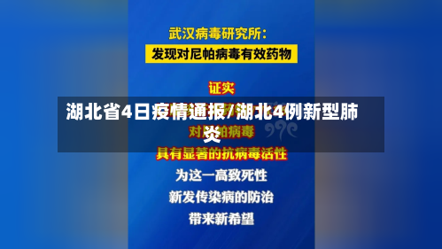 湖北省4日疫情通报/湖北4例新型肺炎