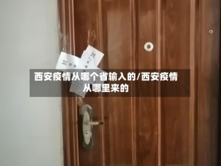 西安疫情从哪个省输入的/西安疫情从哪里来的
