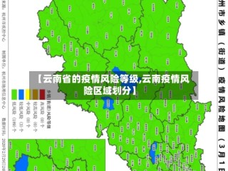 【云南省的疫情风险等级,云南疫情风险区域划分】