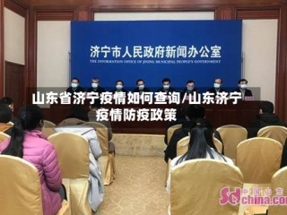 山东省济宁疫情如何查询/山东济宁疫情防疫政策