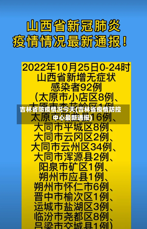 吉林省防疫情况今天(吉林省疫情防控中心最新通报)-第1张图片