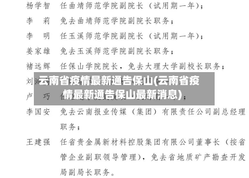 云南省疫情最新通告保山(云南省疫情最新通告保山最新消息)-第3张图片