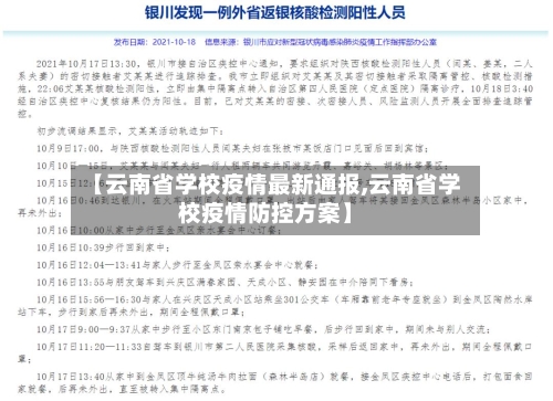 【云南省学校疫情最新通报,云南省学校疫情防控方案】-第2张图片
