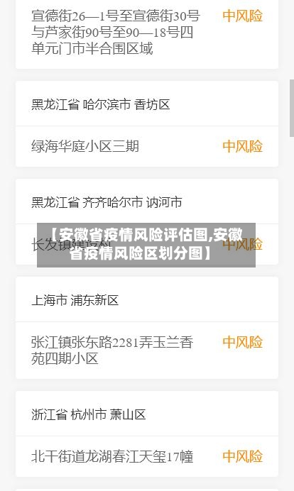 【安徽省疫情风险评估图,安徽省疫情风险区划分图】-第1张图片