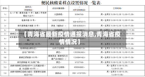 【青海省最新疫情通报消息,青海省疫情情况】-第3张图片