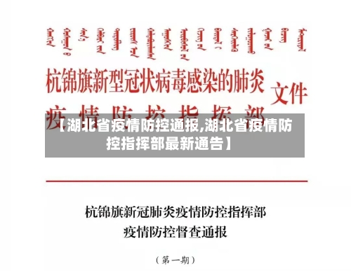 【湖北省疫情防控通报,湖北省疫情防控指挥部最新通告】-第1张图片