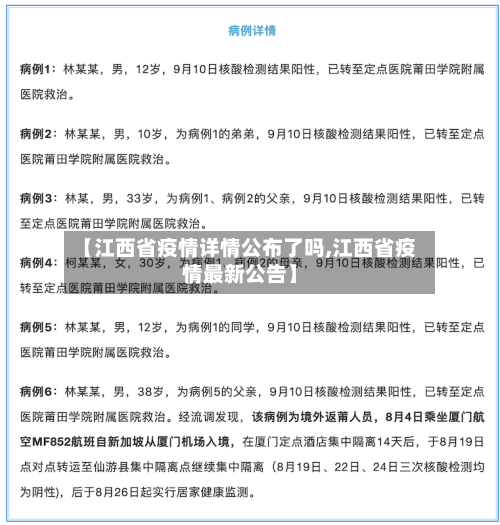 【江西省疫情详情公布了吗,江西省疫情最新公告】-第1张图片