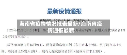 海南省疫情情况报表最新/海南省疫情通报最新-第1张图片