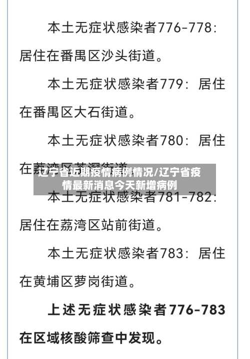 辽宁省近期疫情病例情况/辽宁省疫情最新消息今天新增病例-第3张图片