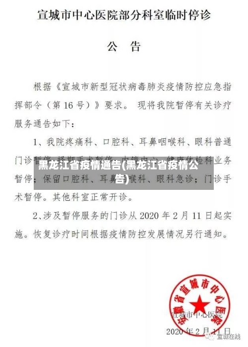 黑龙江省疫情通告(黑龙江省疫情公告)-第1张图片