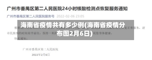 海南省疫情共有多少例(海南省疫情分布图2月6日)-第1张图片