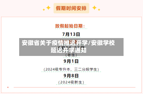安徽省关于疫情推迟开学/安徽学校延迟开学通知-第1张图片