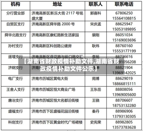 【湖南省财政疫情补助文件,湖南省财政疫情补助文件公示】-第1张图片