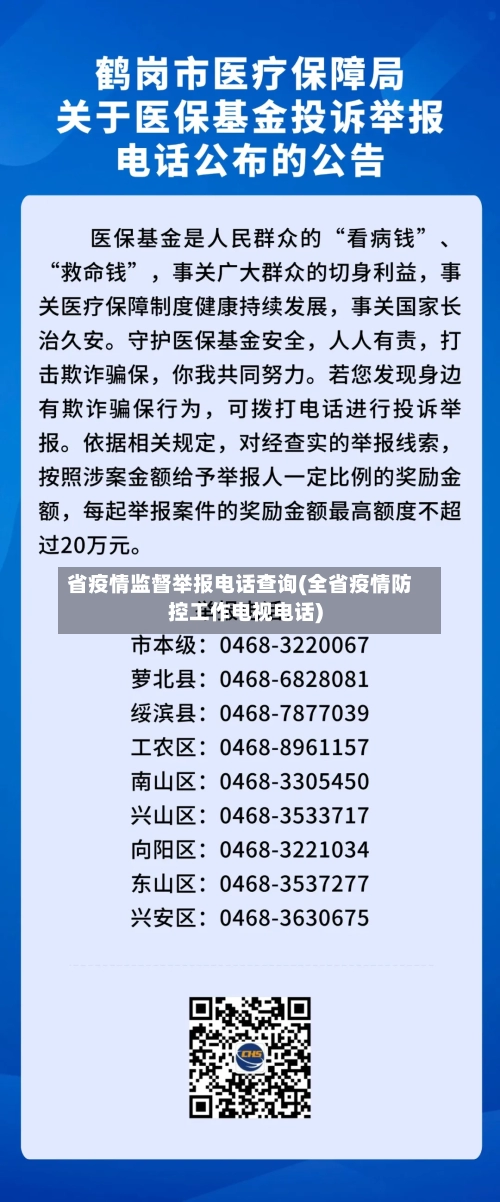 省疫情监督举报电话查询(全省疫情防控工作电视电话)-第1张图片