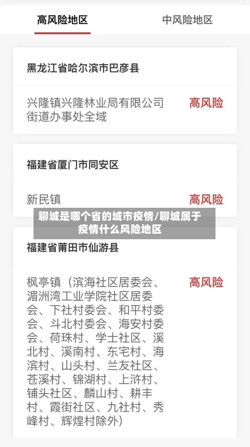 聊城是哪个省的城市疫情/聊城属于疫情什么风险地区-第2张图片