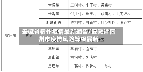 安徽省宿州疫情最新通告/安徽省宿州市疫情风险等级最新-第2张图片