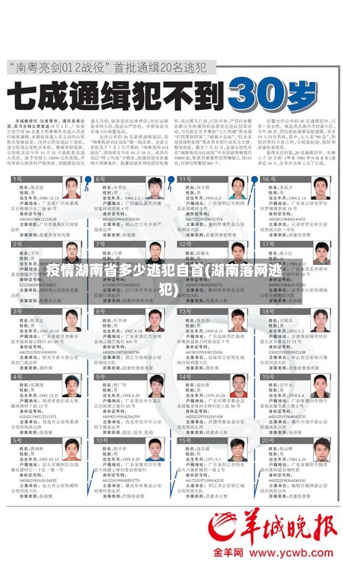 疫情湖南省多少逃犯自首(湖南落网逃犯)-第2张图片