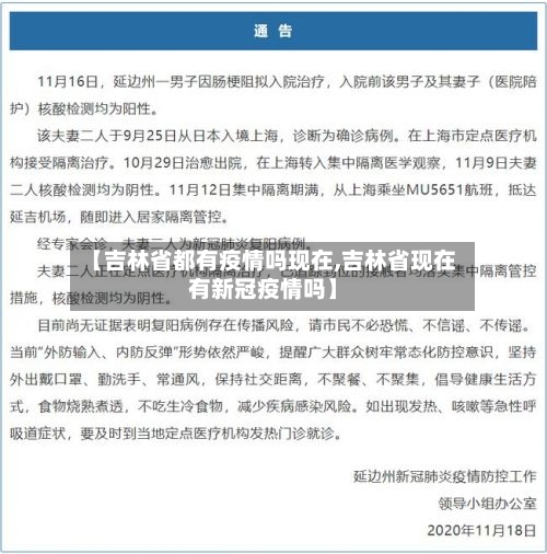 【吉林省都有疫情吗现在,吉林省现在有新冠疫情吗】-第1张图片