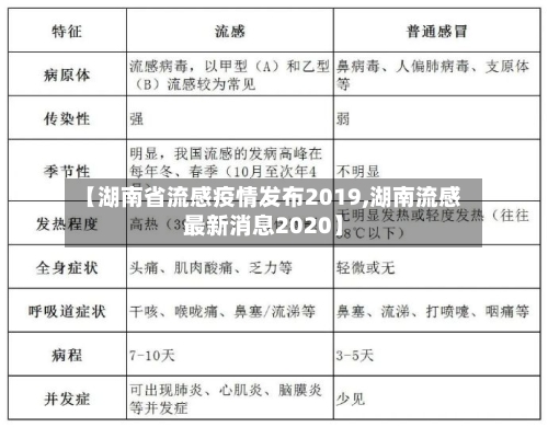 【湖南省流感疫情发布2019,湖南流感最新消息2020】-第3张图片
