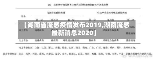 【湖南省流感疫情发布2019,湖南流感最新消息2020】-第2张图片