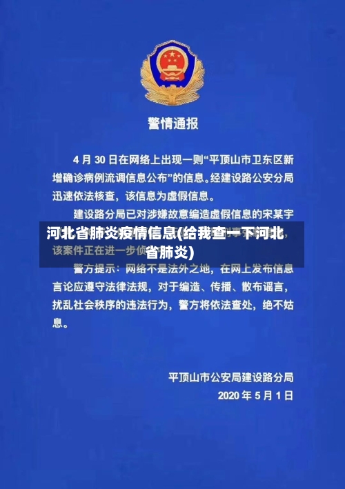 河北省肺炎疫情信息(给我查一下河北省肺炎)-第2张图片