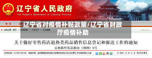 辽宁省对疫情补贴政策/辽宁省财政厅疫情补助-第1张图片