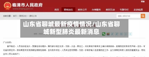 山东省聊城最新疫情情况/山东省聊城新型肺炎最新消息-第1张图片