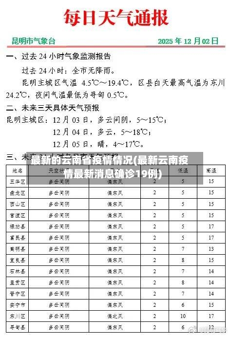 最新的云南省疫情情况(最新云南疫情最新消息确诊19例)-第1张图片