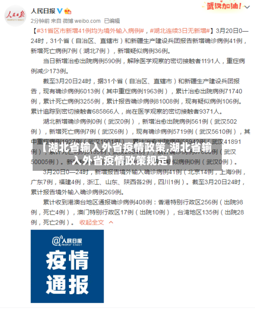【湖北省输入外省疫情政策,湖北省输入外省疫情政策规定】-第1张图片