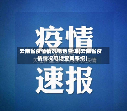 云南省疫情情况电话查询(云南省疫情情况电话查询系统)-第1张图片