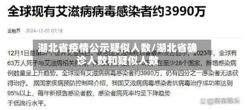 湖北省疫情公示疑似人数/湖北省确诊人数和疑似人数-第1张图片