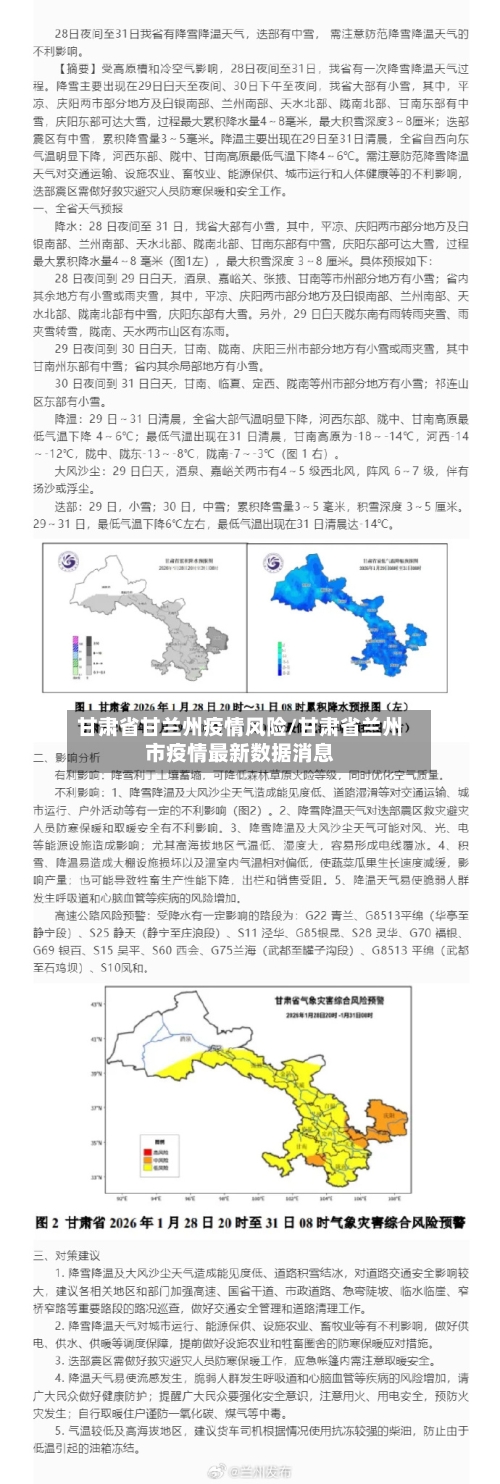 甘肃省甘兰州疫情风险/甘肃省兰州市疫情最新数据消息-第2张图片