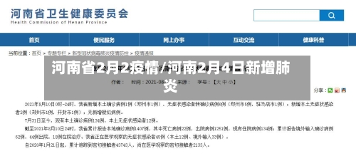 河南省2月2疫情/河南2月4日新增肺炎-第3张图片