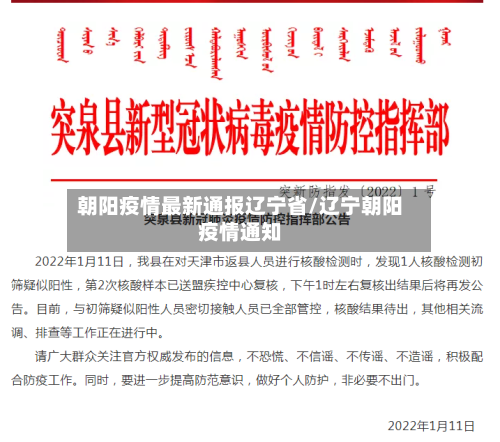 朝阳疫情最新通报辽宁省/辽宁朝阳疫情通知-第3张图片
