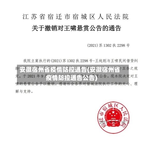 安徽宿州省疫情防控通告(安徽宿州省疫情防控通告公告)-第1张图片