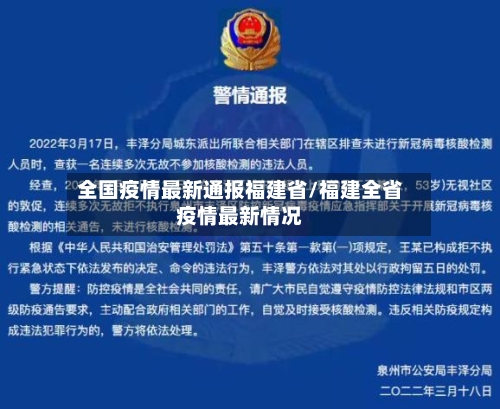 全国疫情最新通报福建省/福建全省疫情最新情况-第1张图片