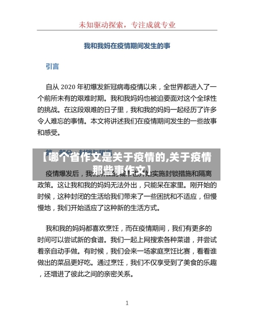 【哪个省作文是关于疫情的,关于疫情那些事作文】-第3张图片