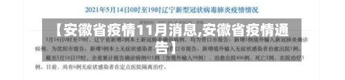 【安徽省疫情11月消息,安徽省疫情通告】-第2张图片
