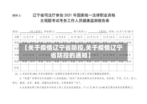 【关于疫情辽宁省防控,关于疫情辽宁省防控的通知】-第1张图片
