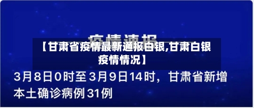 【甘肃省疫情最新通报白银,甘肃白银疫情情况】-第2张图片