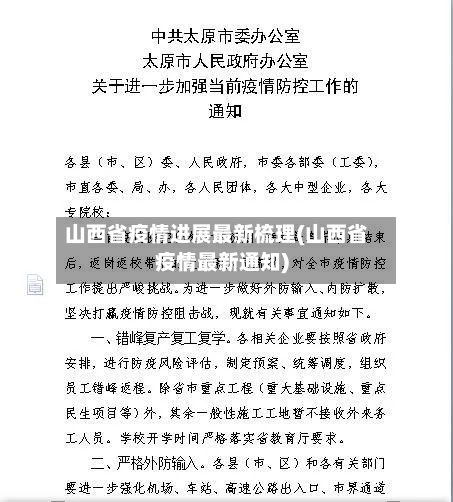 山西省疫情进展最新梳理(山西省疫情最新通知)-第1张图片