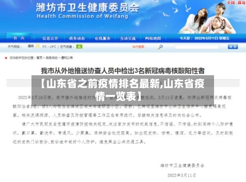 【山东省之前疫情排名最新,山东省疫情一览表】-第2张图片